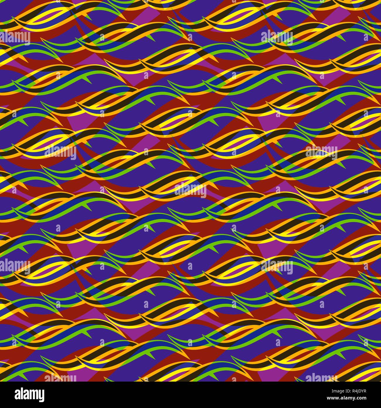Seamless repeating abstract background of abstract waves Stock Vector ...
