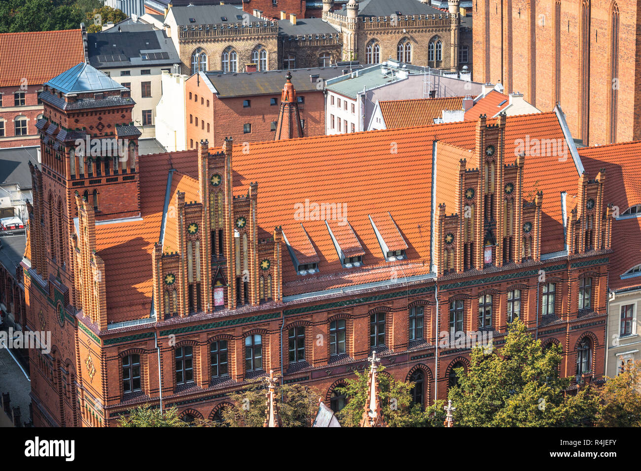 city of torun in poland,historic tenement houses Stock Photo Alamy