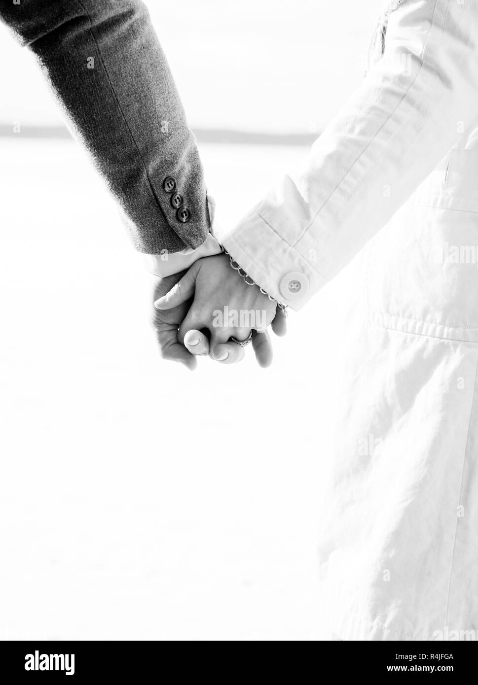 Couple Holding Hands Black And White