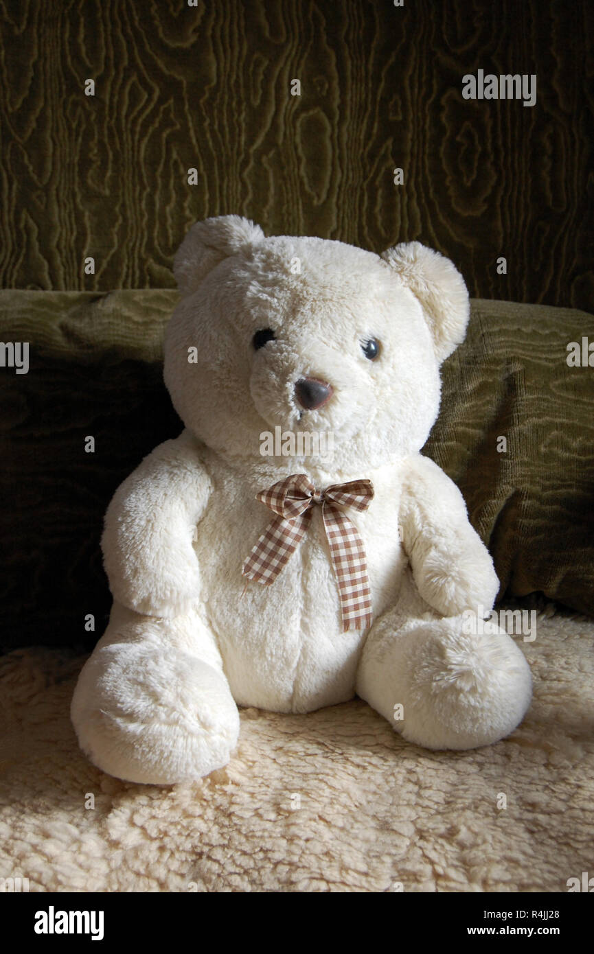 teddy bear on armchair Stock Photo Alamy