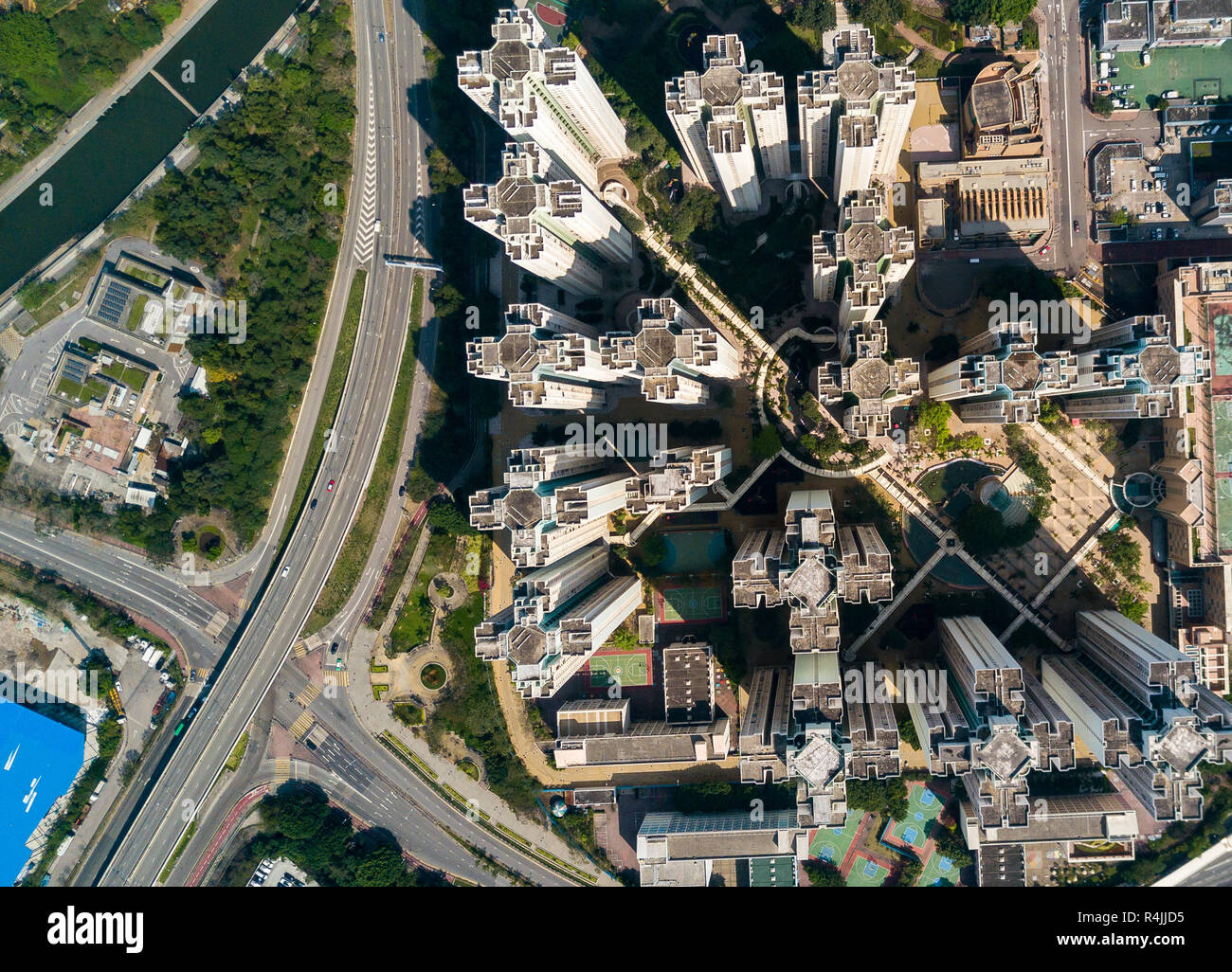 Aerial view of Hong Kong Stock Photo - Alamy