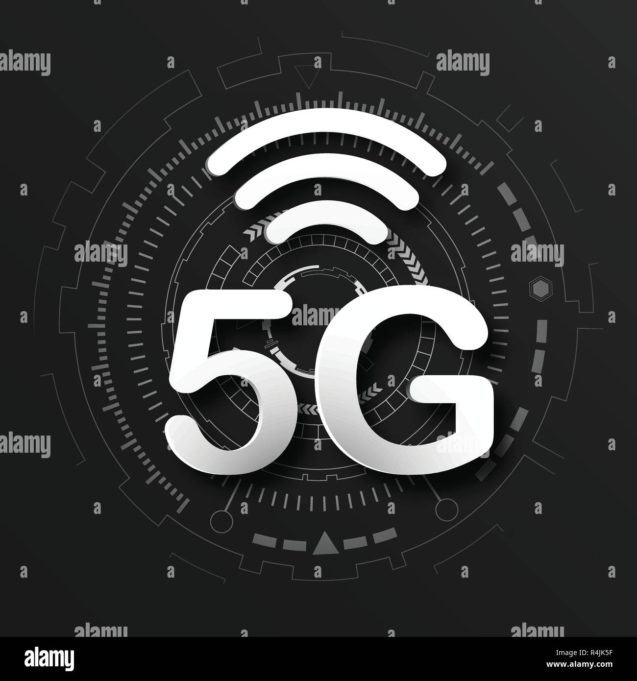 5G symbol and smartphone on a white background . 3d rendering Stock Photo -  Alamy