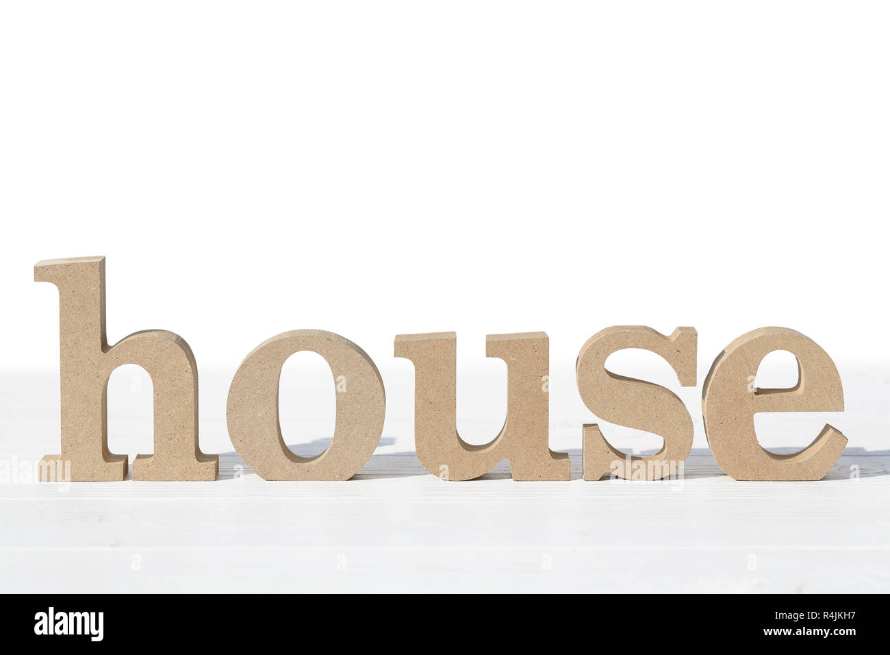 Word house made with wooden block wooden letters Stock Photo Alamy