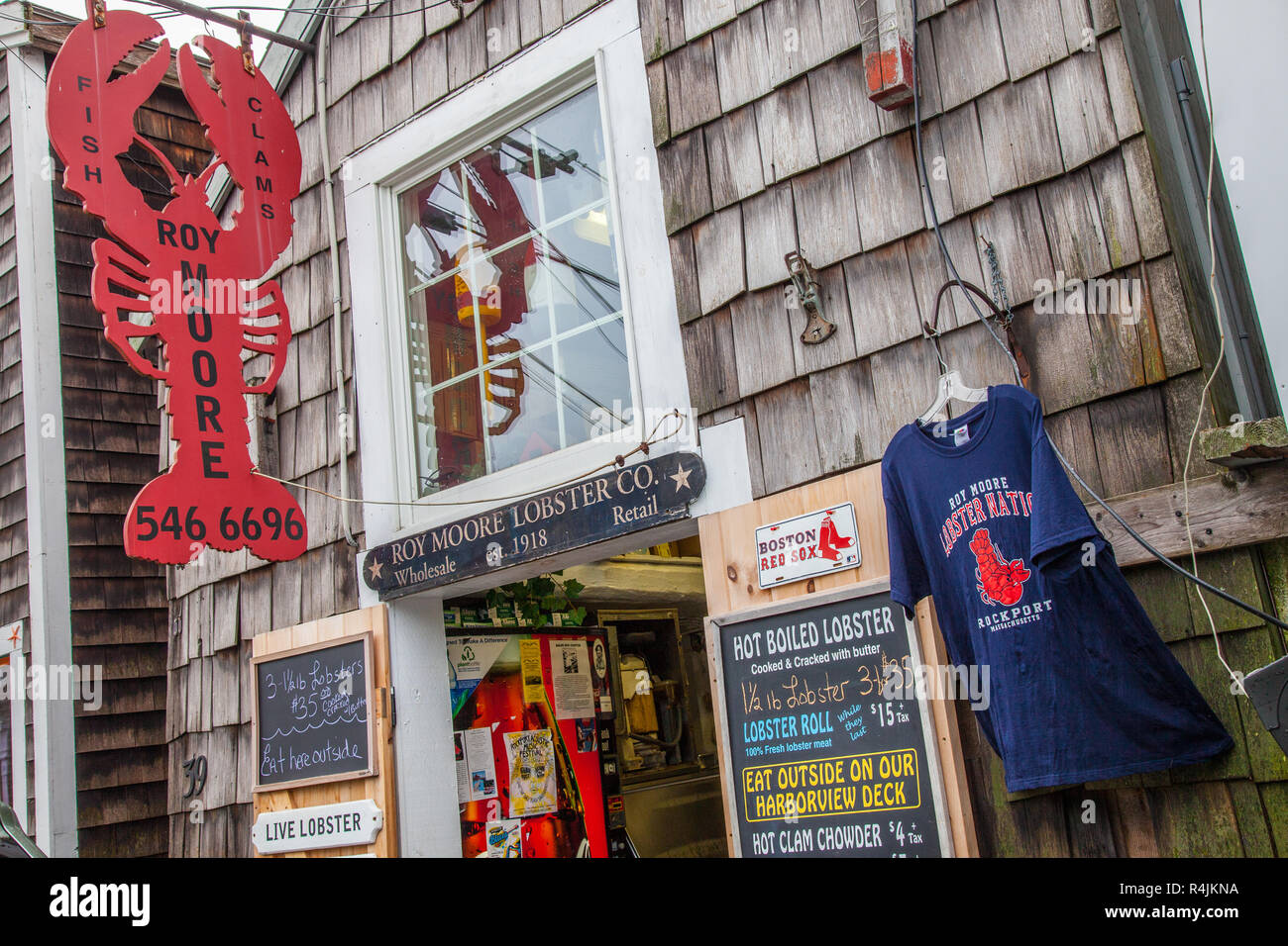 The Roy Moore Lobster Company in Rockport, MA Stock Photo Alamy