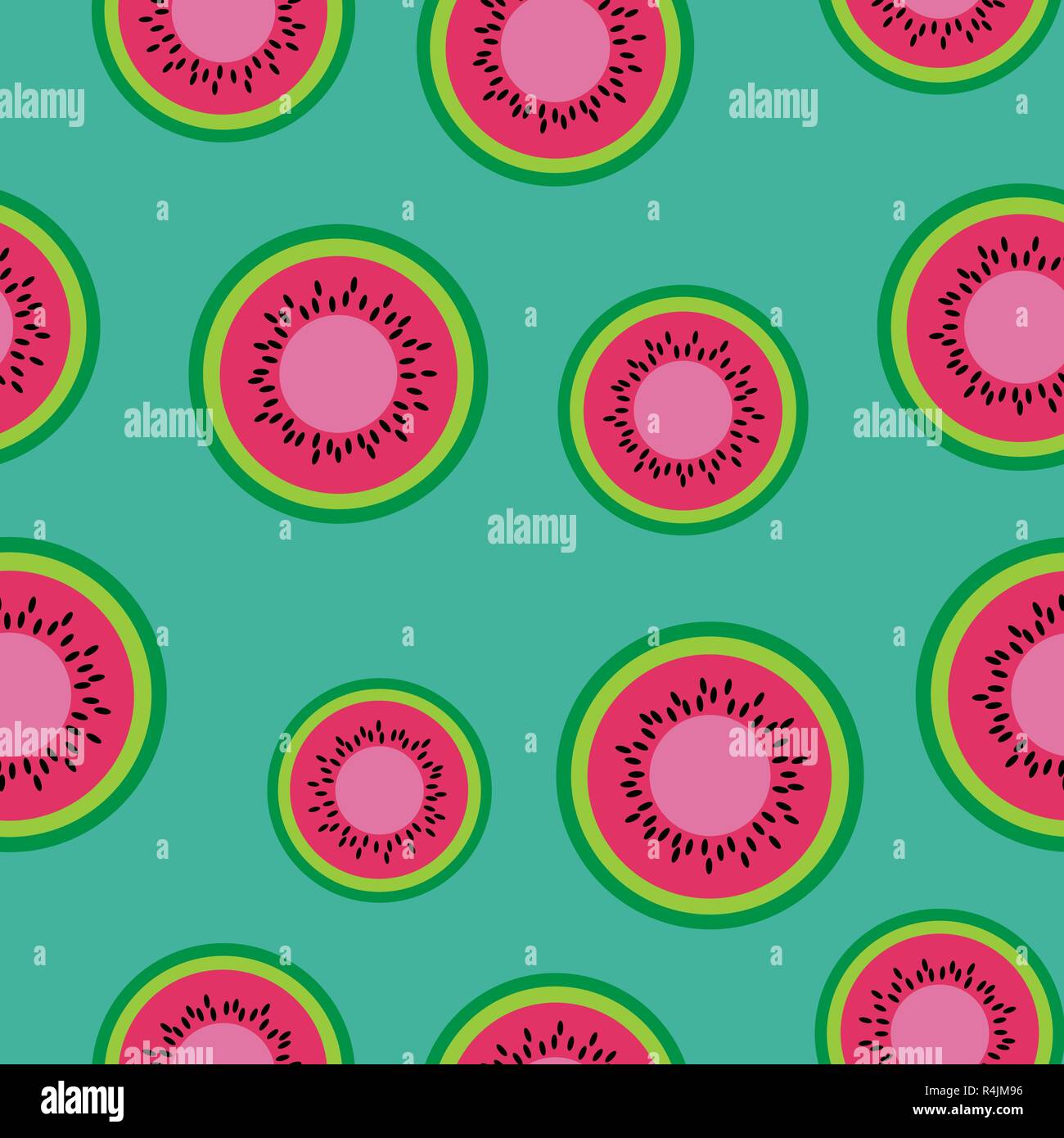 Watermelon seamless pattern on the light green background Stock Vector ...
