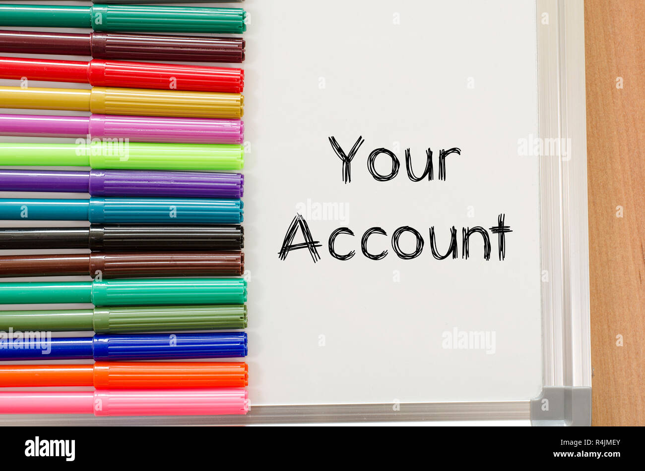 Your account text concept Stock Photo - Alamy