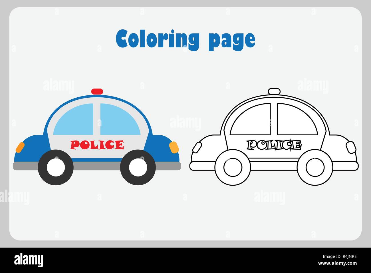 Police Car Isolated Coloring Page For Kids Stock Illustration - Download  Image Now - Coloring Book Page - Illlustration Technique, Police Force,  Authority - iStock