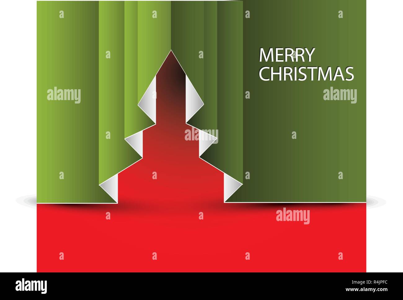 Vector Paper christmas tree - made from folded paper Stock Vector Image ...