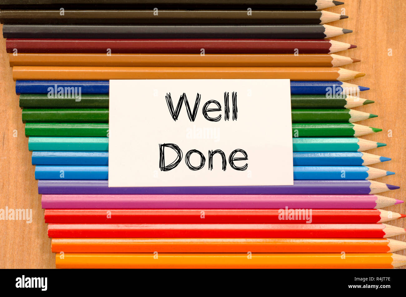 Well done text concept Stock Photo