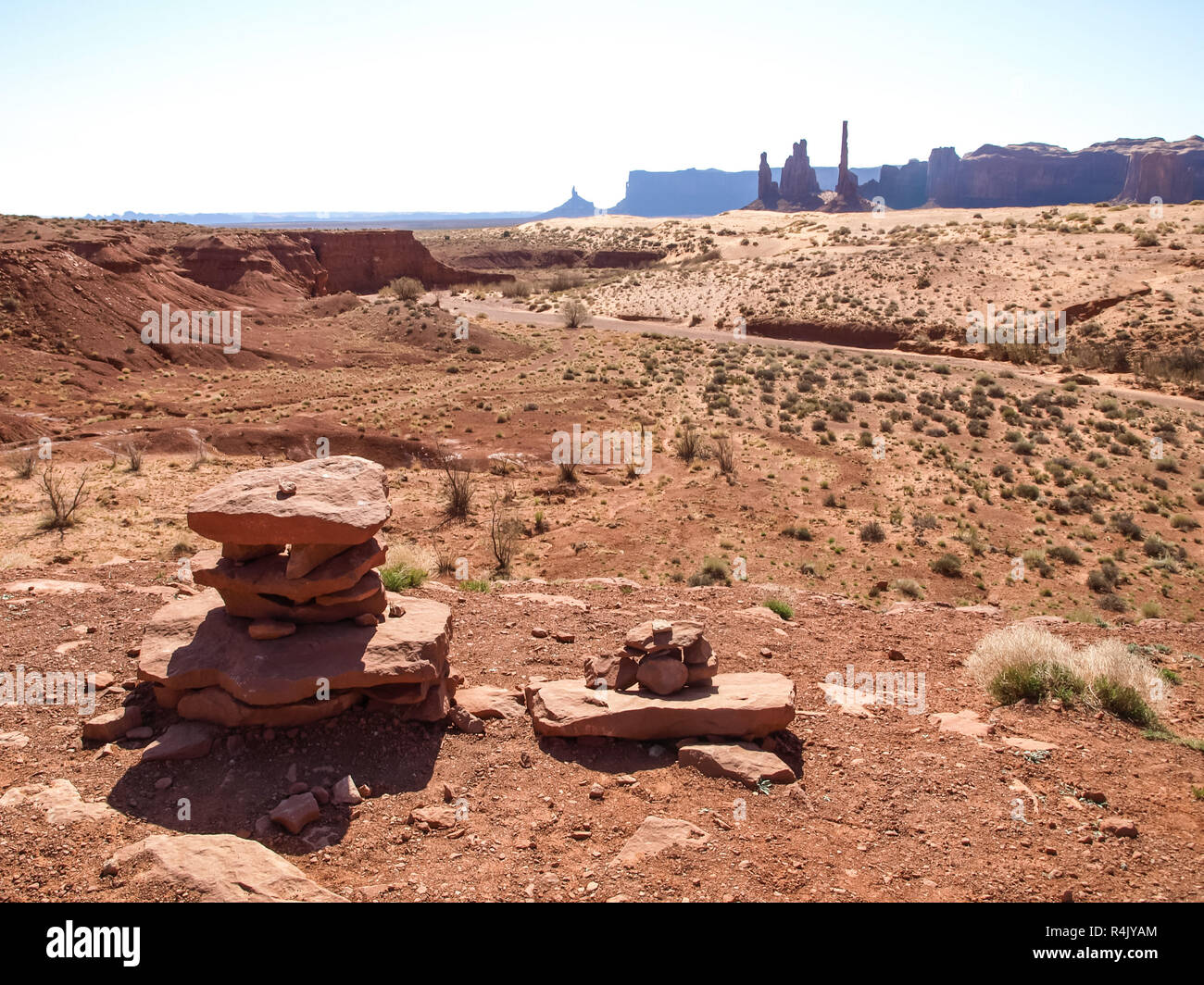 Landscape of the ancient rocks. Monument Valley, Arizona Stock Photo Alamy