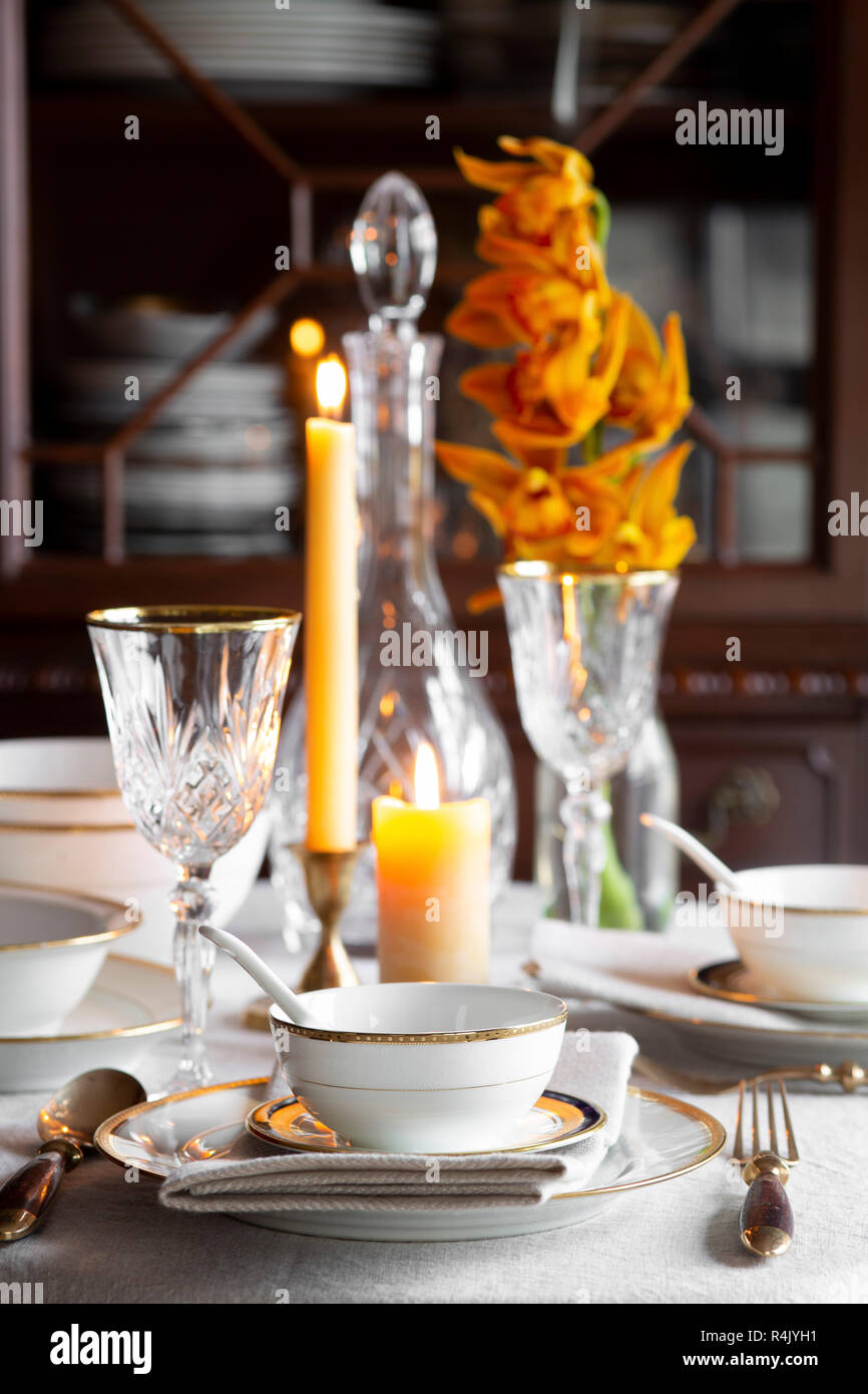 Holiday Tablesetting Stock Photo
