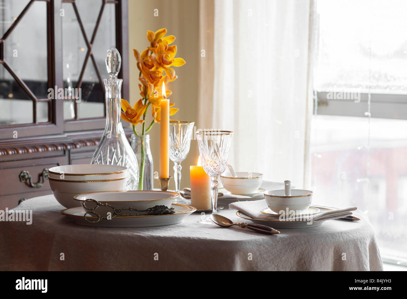 Holiday Tablesetting Stock Photo