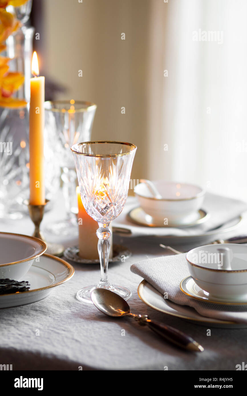 Holiday Tablesetting Stock Photo