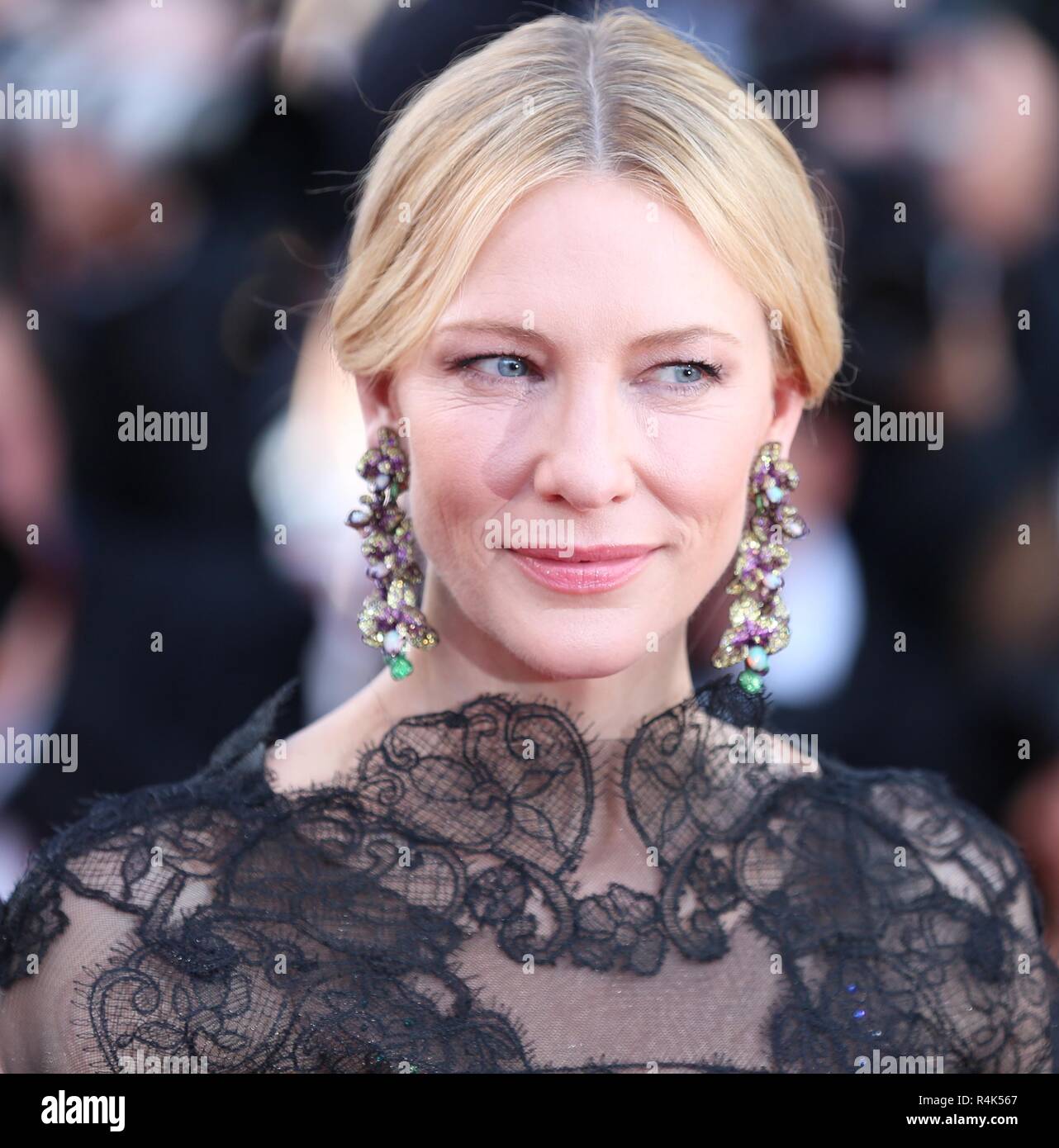 CANNES, FRANCE – MAY 08, 2018: Cate Blanchett walks the red carpet ahead of the 'Todos lo saben' screening at the 71th Festival de Cannes Stock Photo