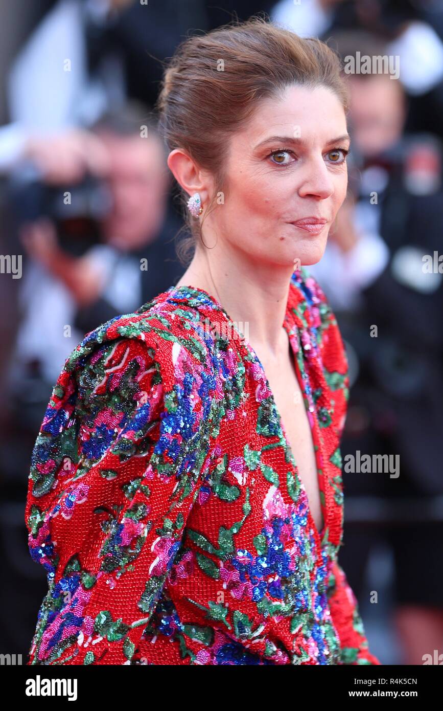 CANNES, FRANCE – MAY 08, 2018: Chiara Mastroianni walks the red carpet ahead of the 'Todos lo saben' screening at the 71th Festival de Cannes Stock Photo