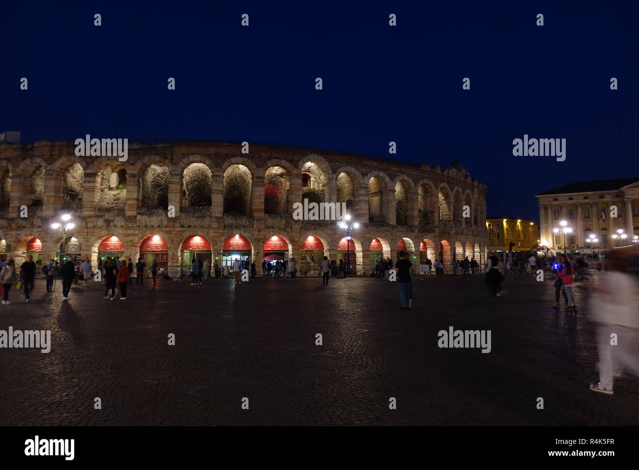 Night view of Arena of Verona Stock Photo - Alamy