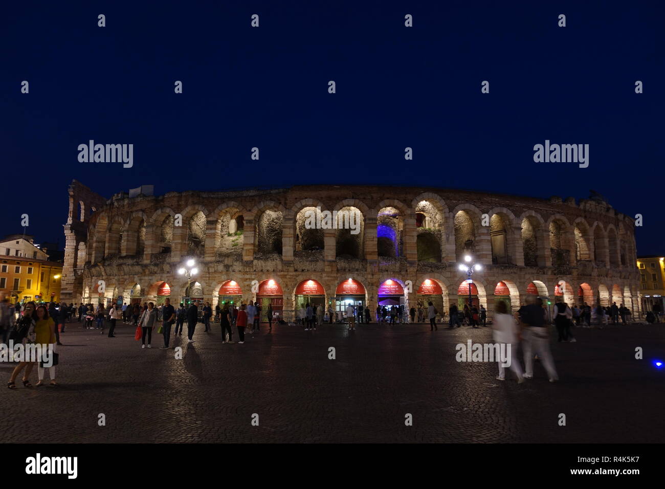 Night view of Arena of Verona Stock Photo - Alamy