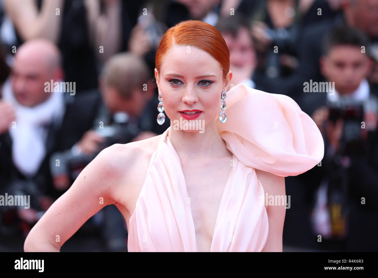 CANNES, FRANCE – MAY 08, 2018: A guest walks the red carpet ahead of the 'Todos lo saben' screening during the 71th Festival de Cannes Stock Photo