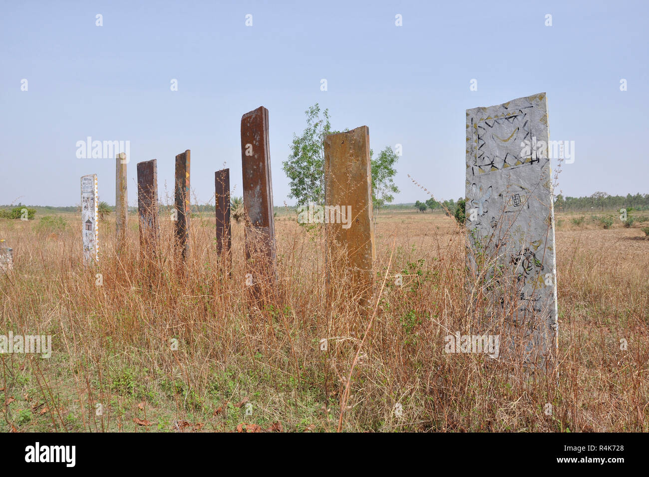 India, Orissa, Chhattisgarh, Jagdalpur, funeral monument Stock Photo
