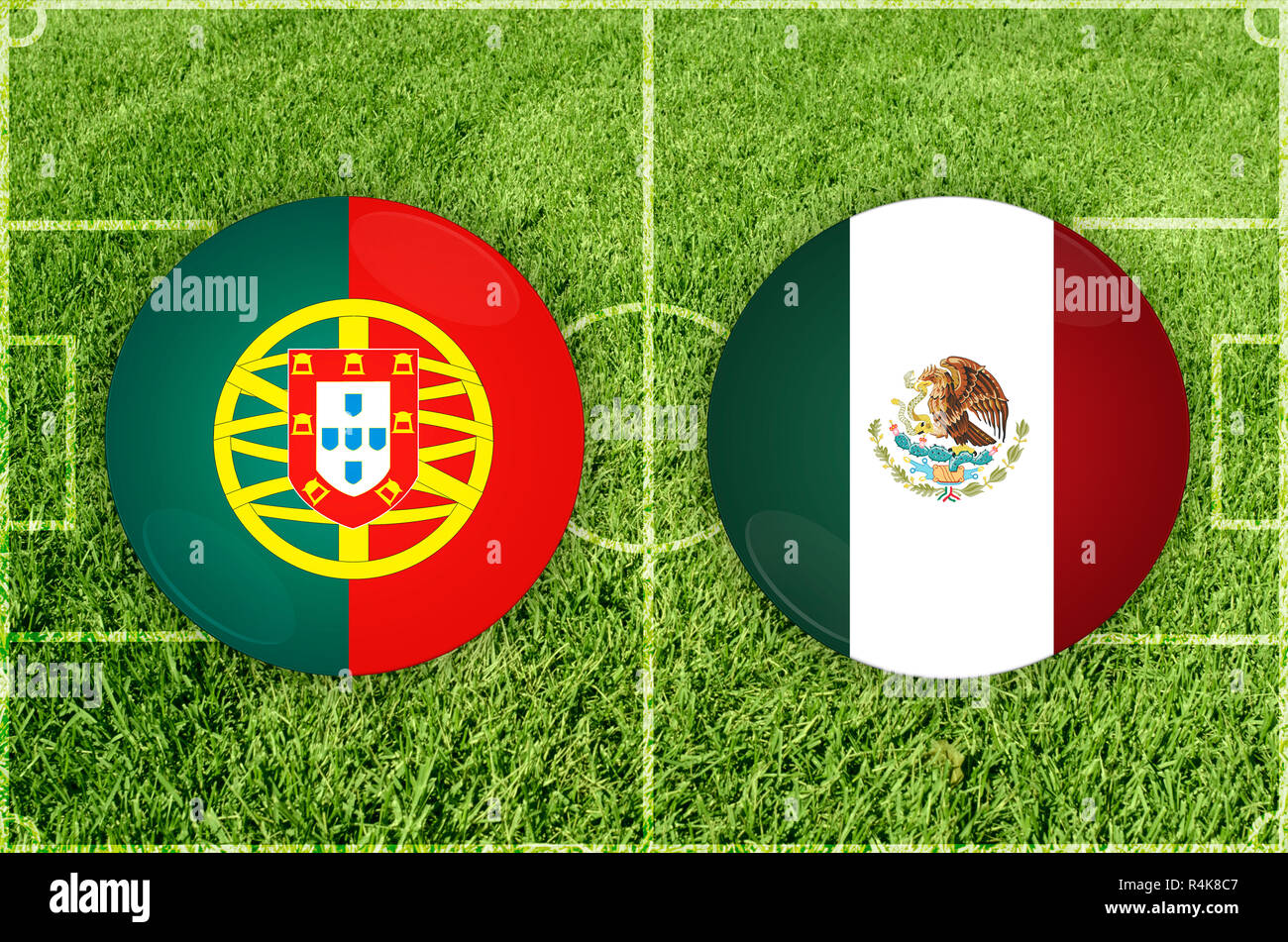 Portugal vs Mexico football match Stock Photo Alamy