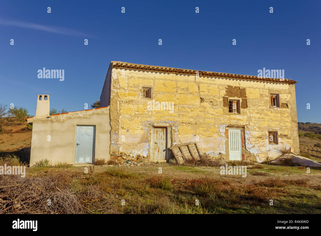 Spanish Houses in Rural Almeria, Spain Stock Photo
