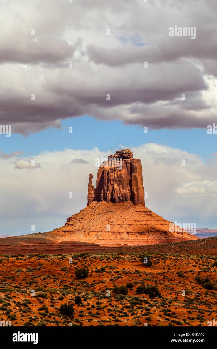 desert valley outdoors on Sandstone Buttes With A Blue And White Sky In The Desert Of Oljato Monument Valley At The Border Arizona And Utah In The American West Stock Photo Alamy