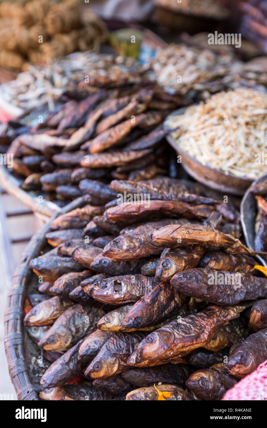 Smoked and dried fish in street of Kathmandu, Nepal Stock Photo Alamy