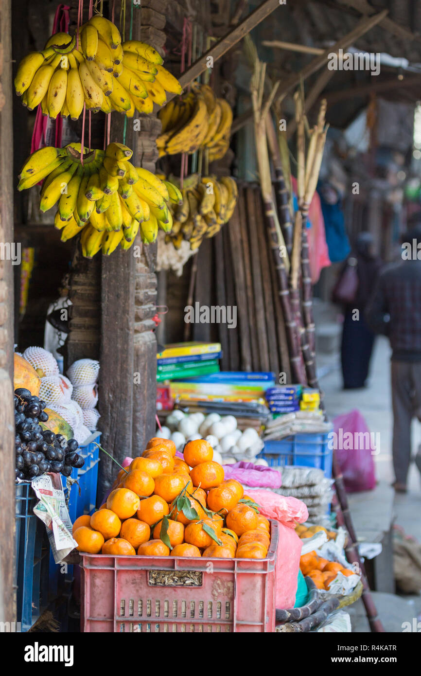Fresh juice and fruit shop in Kathmandu, Nepal Stock Photo Alamy