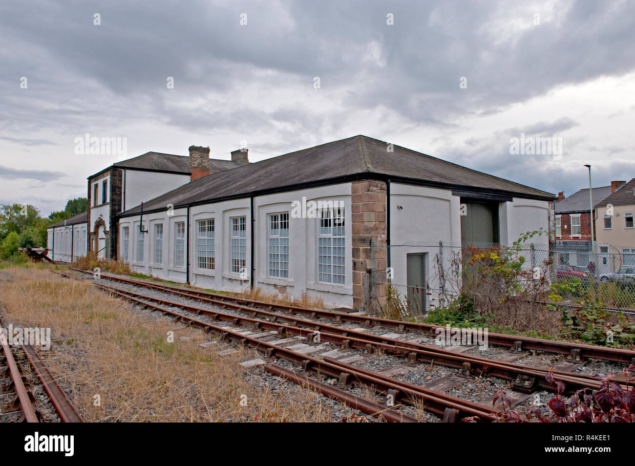 Hopetown Carriage Works, a historic and listed building used (in 2019) by the A1 Steam Locomotive Trust Stock Photo