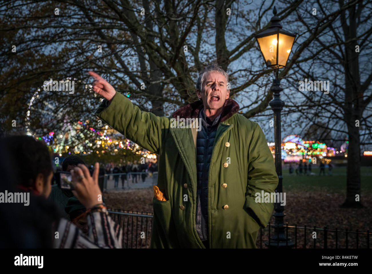 Speakers’ Corner, the public speaking north-east corner of Hyde Park. Stock Photo