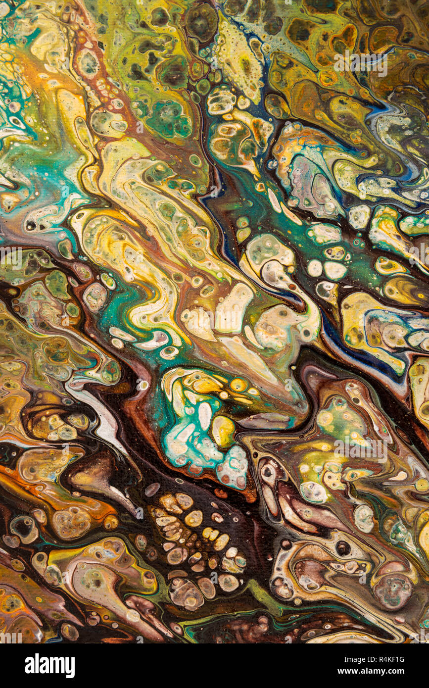 Abstract creative painted background with acrylic paints Stock Photo