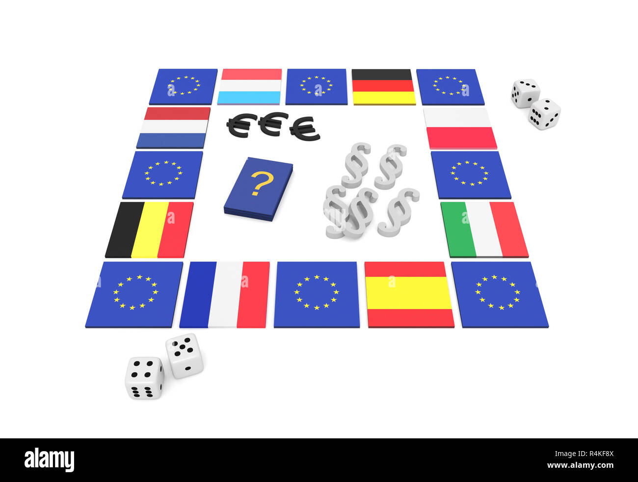 Politics Concept EU board game, 3d illustration Stock Photo Alamy
