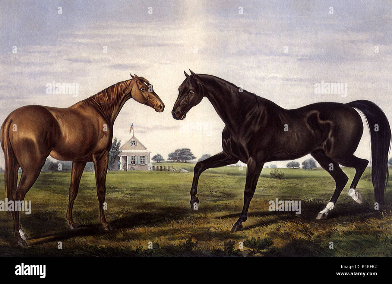 Stud and Mate, Currier, Nathaniel & Ives, Jam. Stock Photo