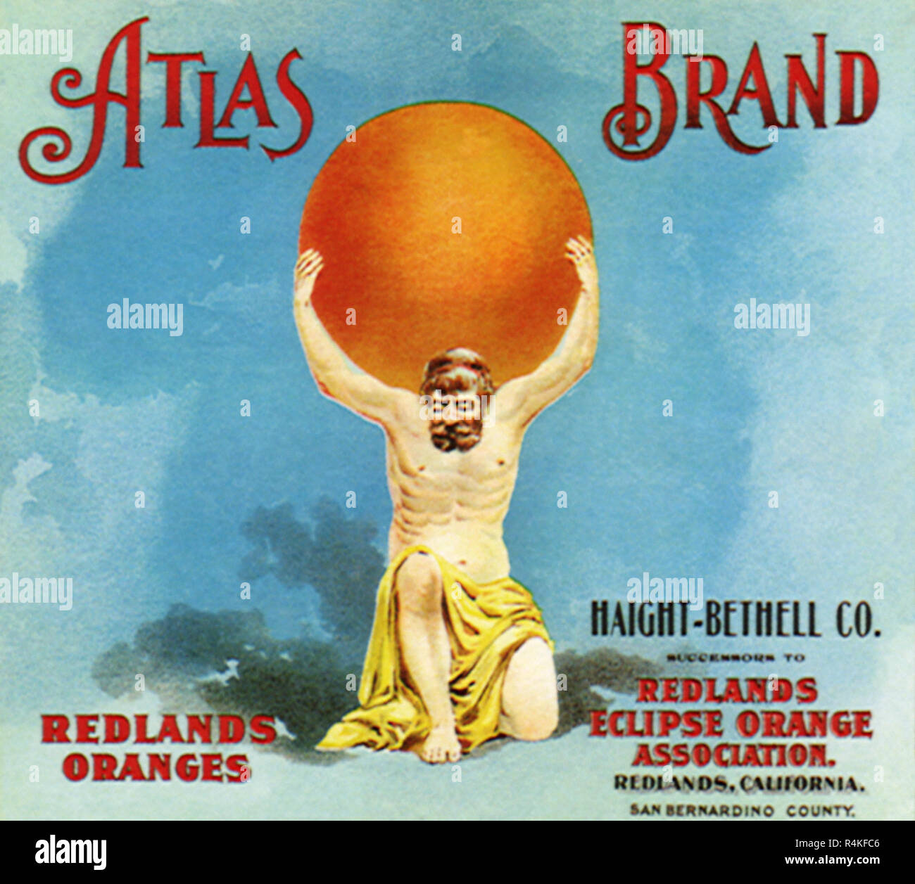 Atlas Bearing Orange. Stock Photo