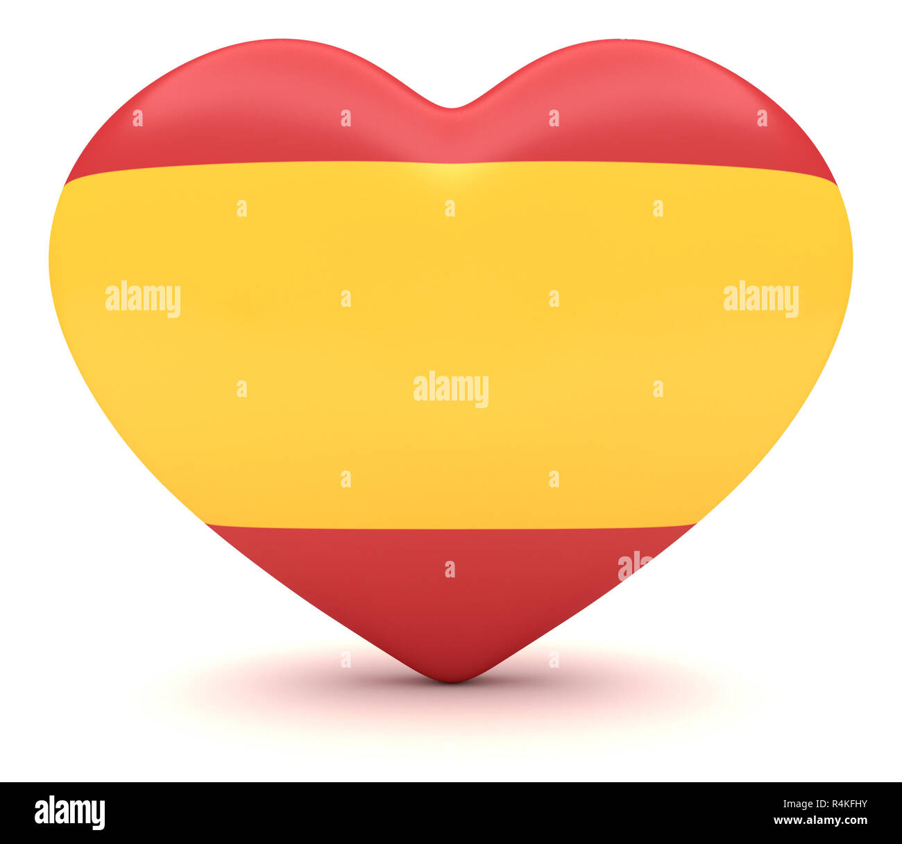 Love Spain Spanish Flag Heart, 3d illustration Stock Photo Alamy