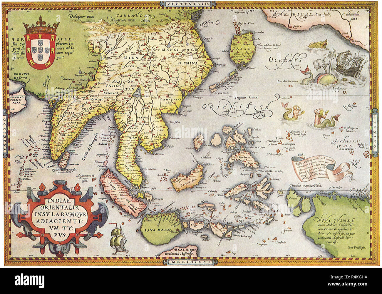 Southeast Asia 1570, Ortelius. Stock Photo