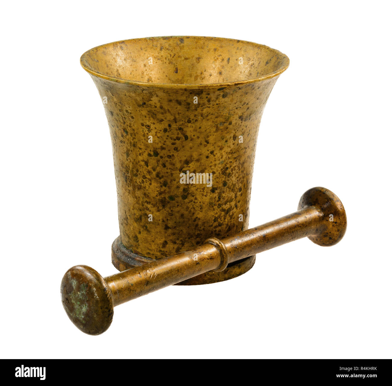 copper mortar with a pestle Stock Photo Alamy