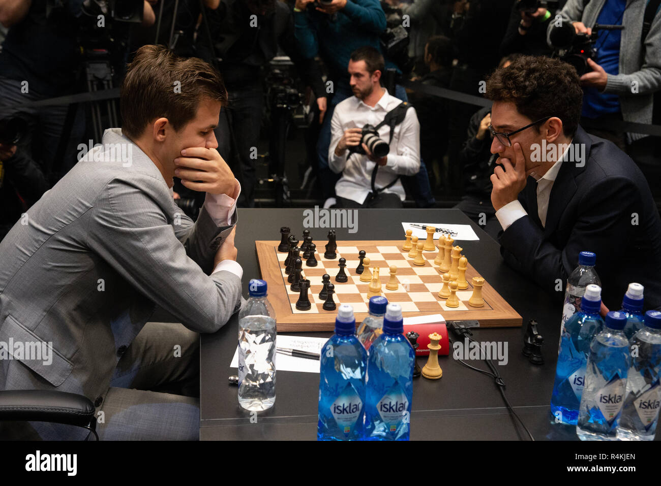 Magnus Carlsen, Norwegian chess Grandmaster and current World Champion and  number one, at the World Chess Championship in London Stock Photo - Alamy