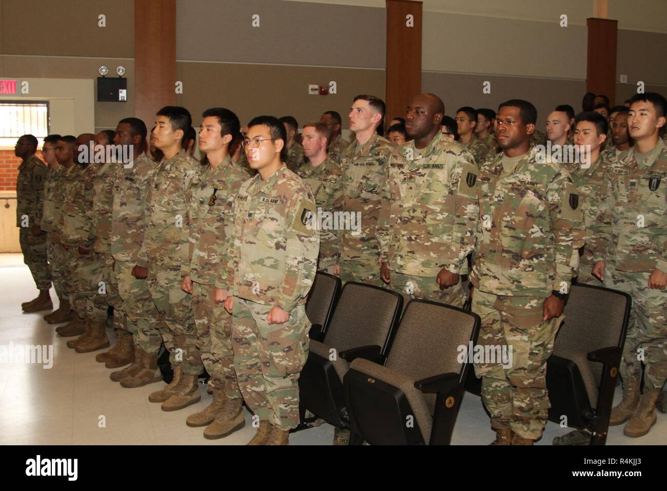 Newly inducted sergeants and corporals recite the Creed of the Officer Stock