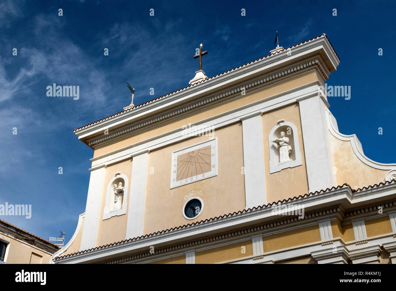 Front Facade Detail, Santa Maria Maddalena Church with Sundial, Saint ...