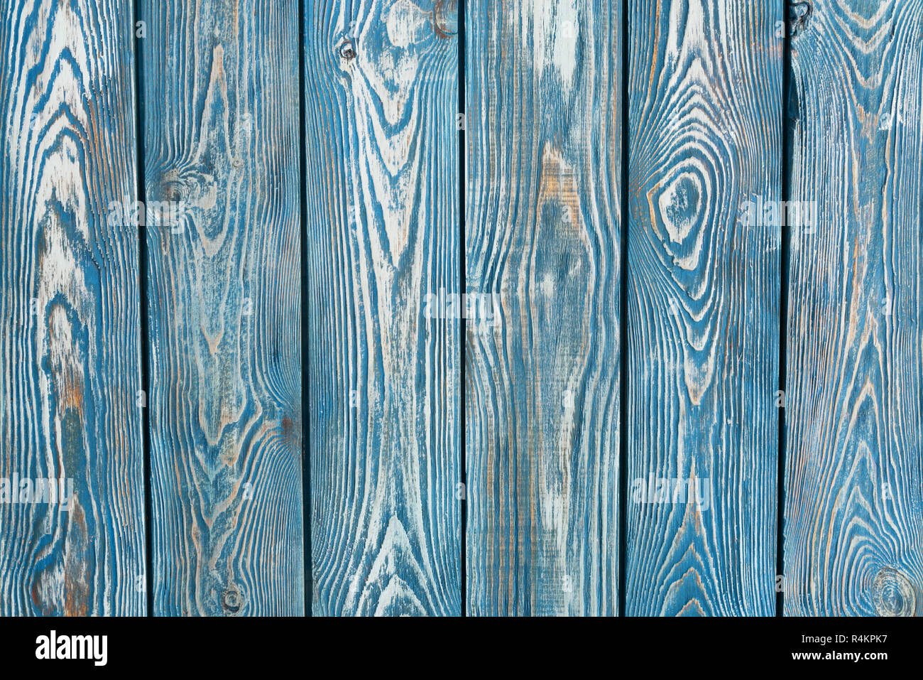 vintage wooden planks painted in navy horizontal Stock Photo