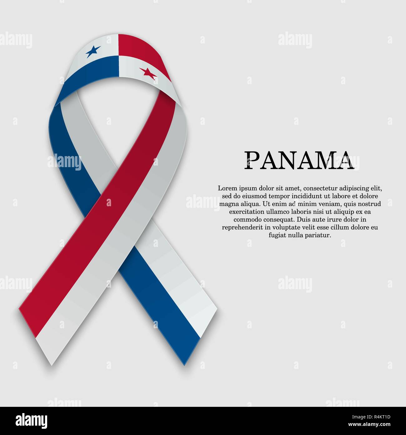 Panama Service Ribbons Flag of Panama on stripe ribbon isolated on white background. Template ...