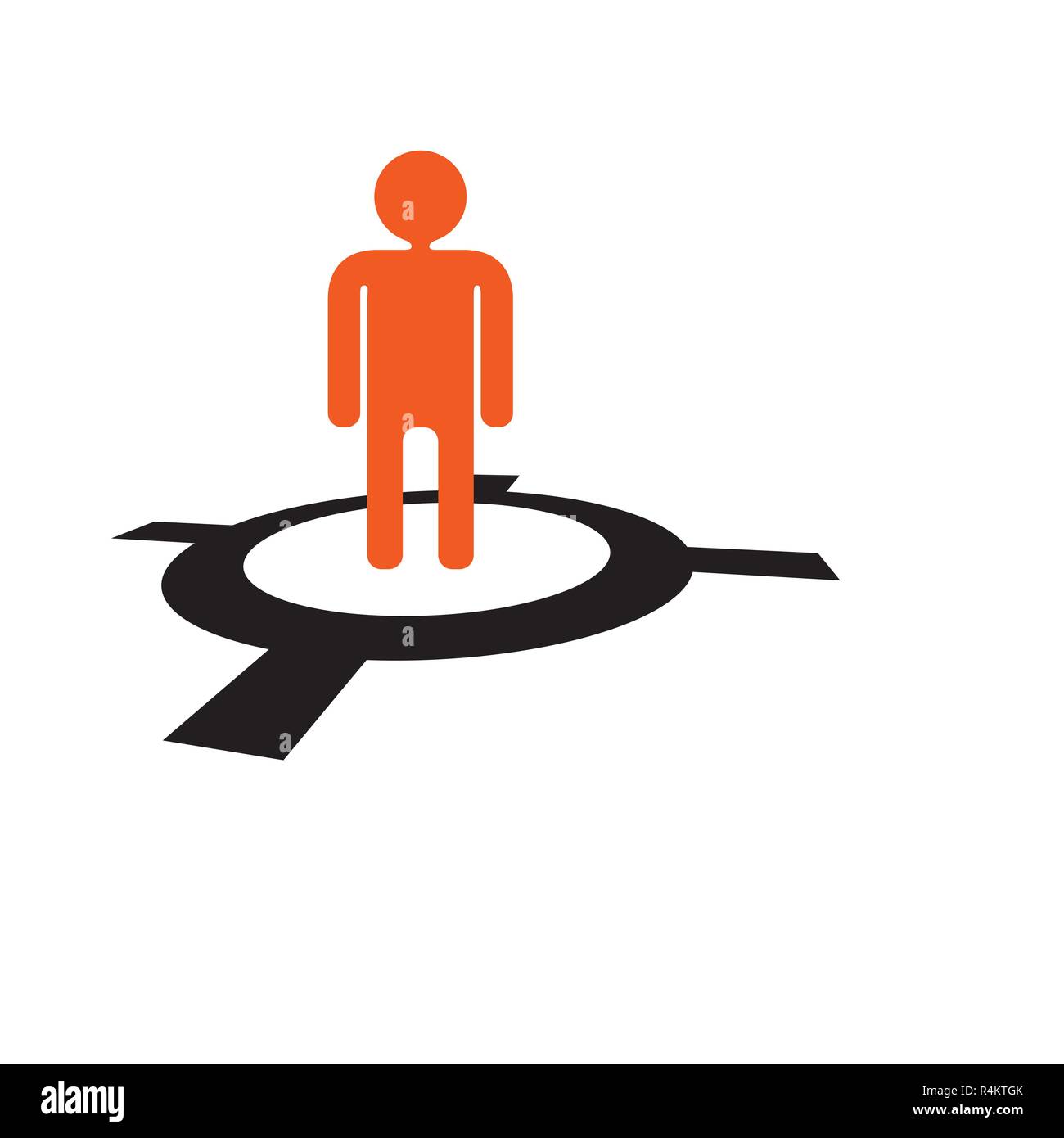 individual  targeting concept - person in the marketing Stock Vector