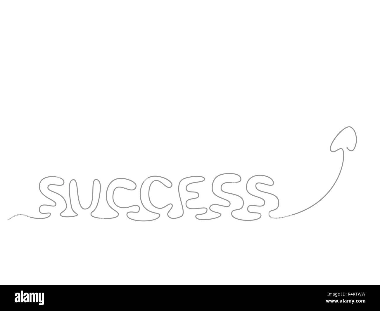 success - continuous line drawing Stock Vector