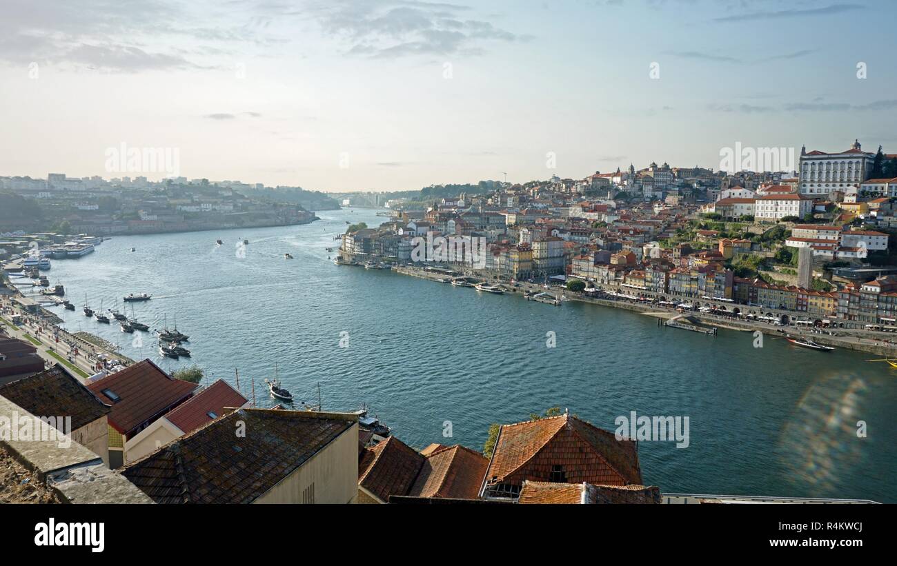 douro riverside residential houses in porto in portugal Stock Photo - Alamy