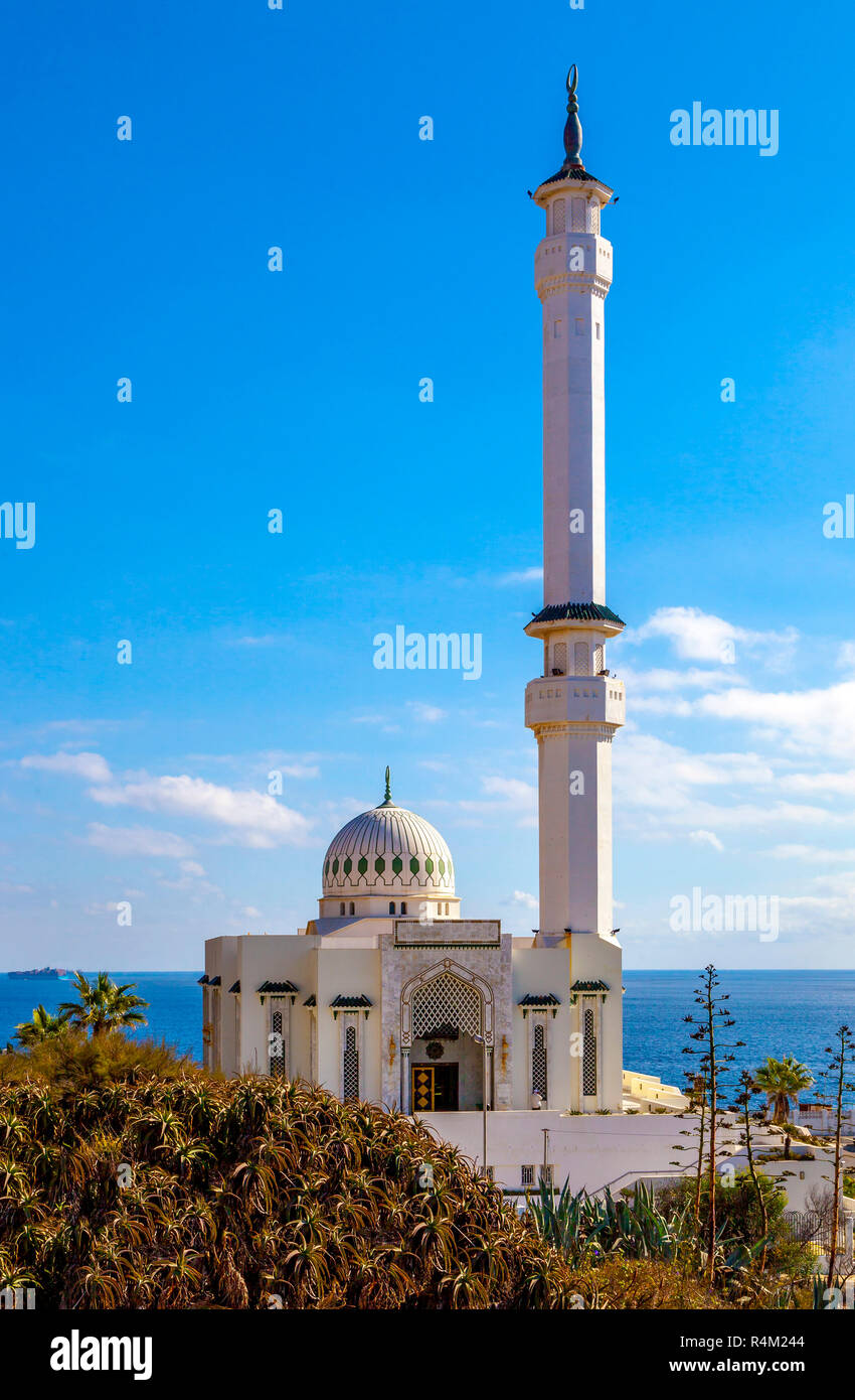 The Ibrahim-al-Ibrahim Mosque at Europa Point in Gibraltar. Stock Photo
