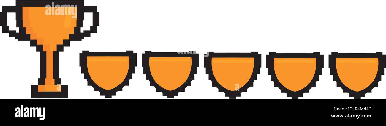 Loading Pixel Videogame Stock Vector