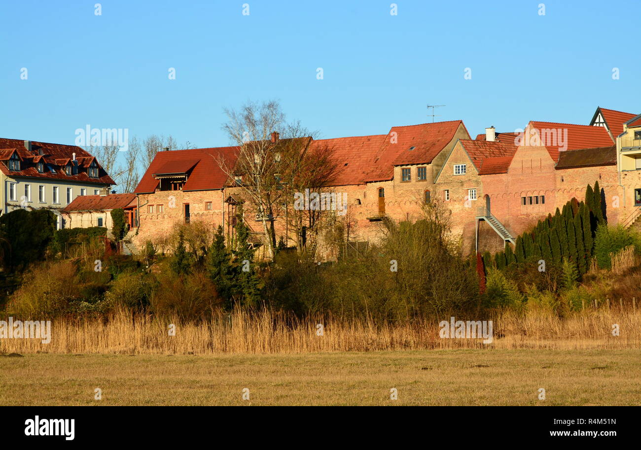south side of the historic city wall jockgrim Stock Photo