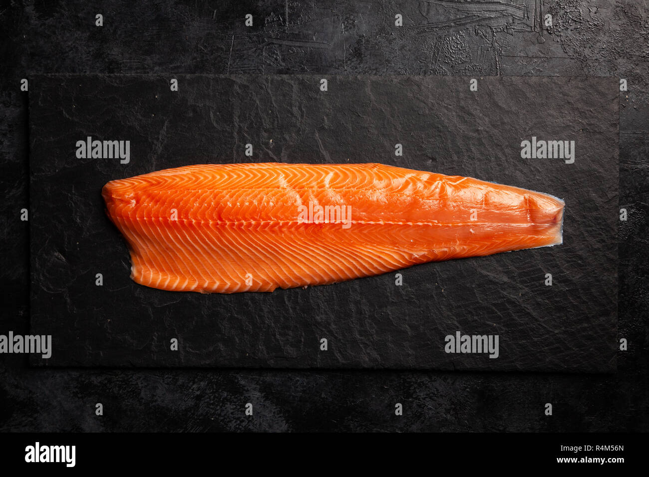 Fresh raw salmon fish fillet Stock Photo - Alamy