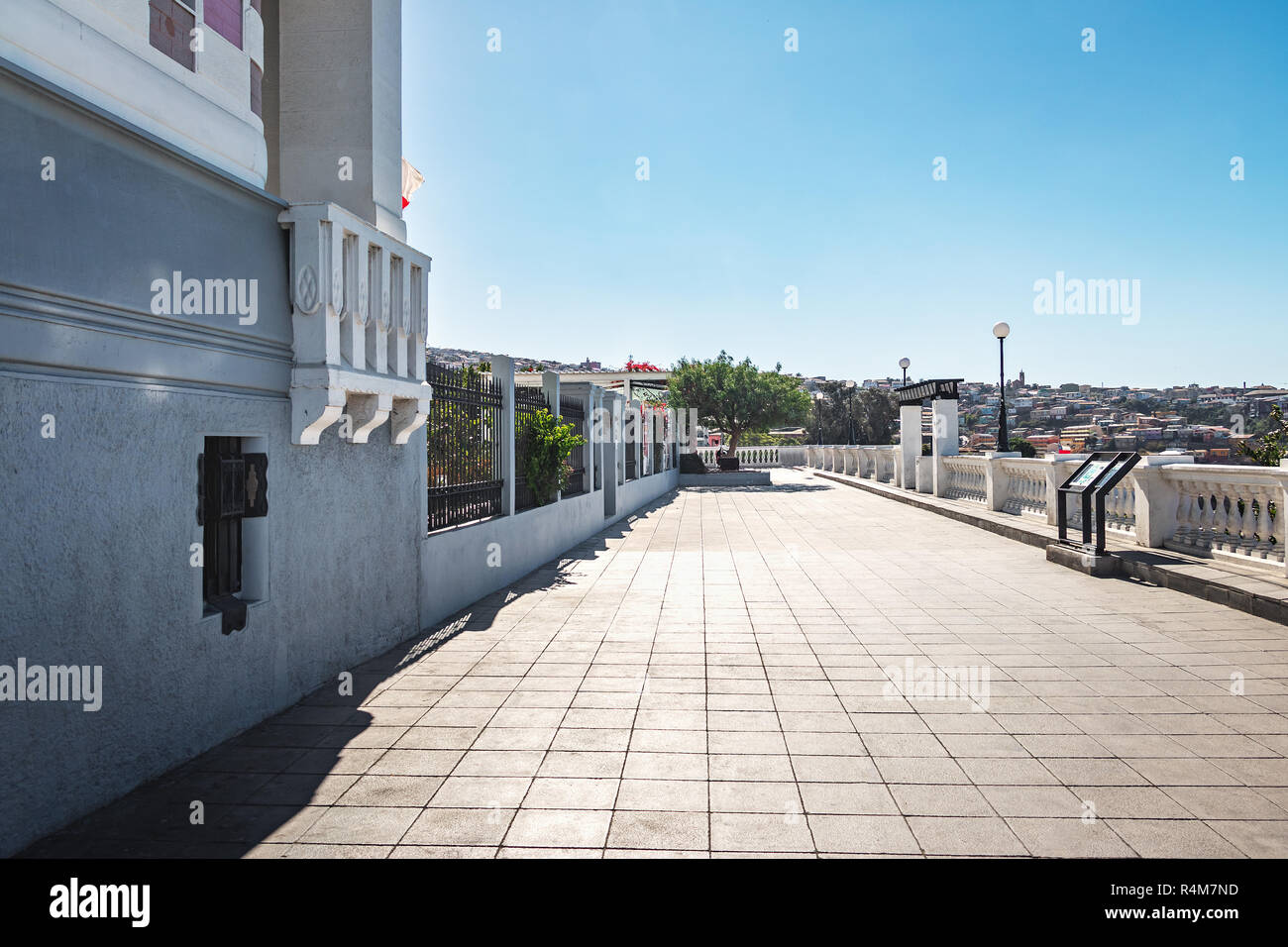 Paseo Yugoslavo Walk at Cerro Concepcion - Valparaiso, Chile Stock Photo